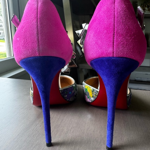 Christian Louboutin multi-colored Heel Shoes EU 38.5 - Picture 3 of 11